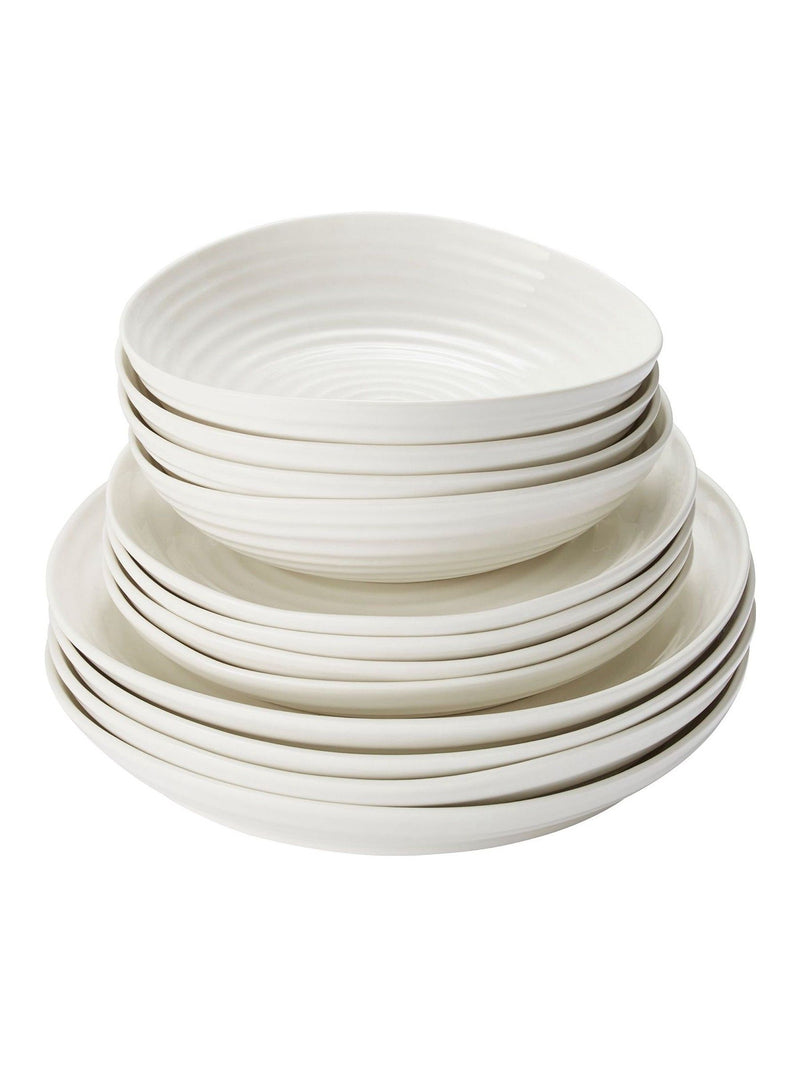 Sophie Conran white coupe 12-piece dinner set, imported from the UK