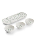Portmeirion Sophie Conran mistletoe dip bowls and tray set, UK version