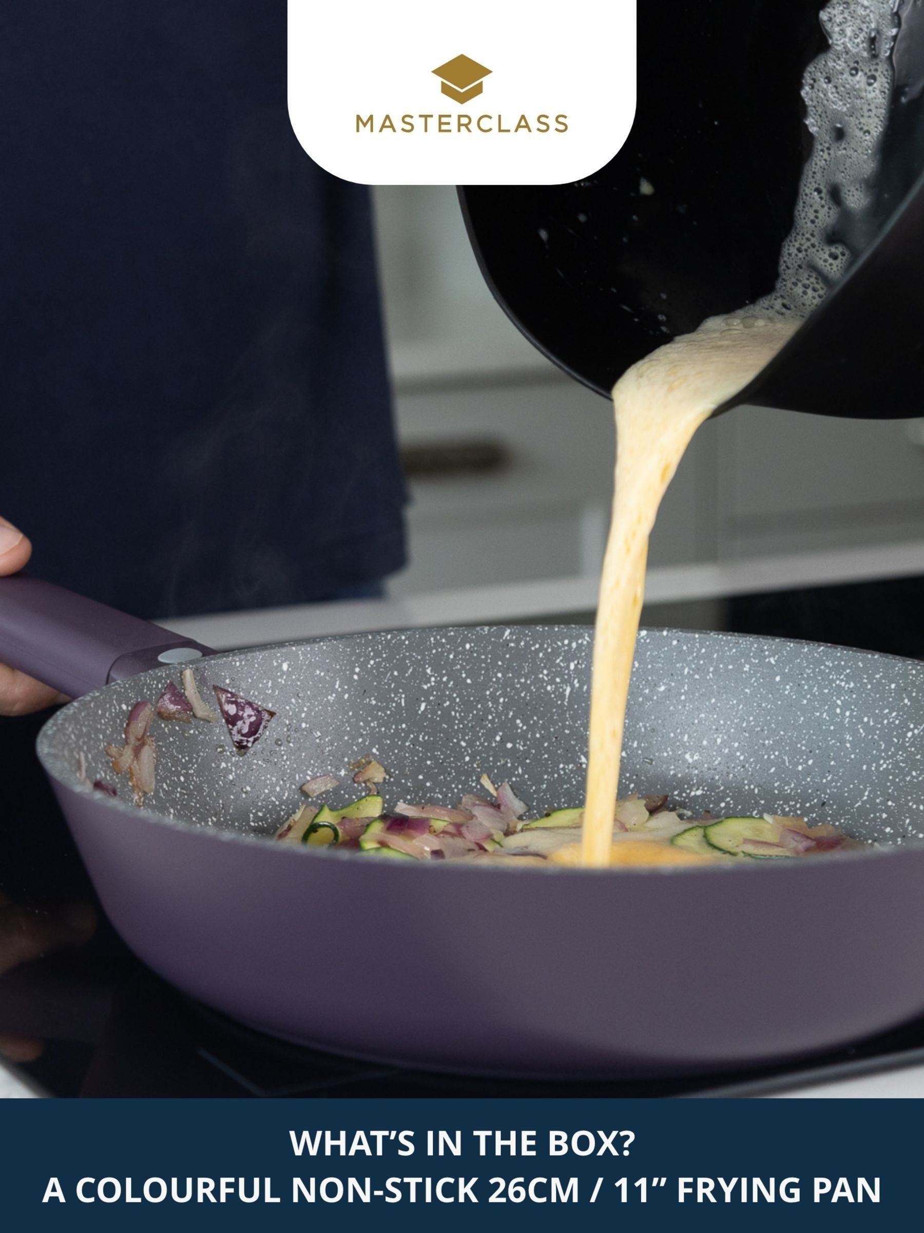 MasterClass purple cast aluminium frying pan 26cm, UK version