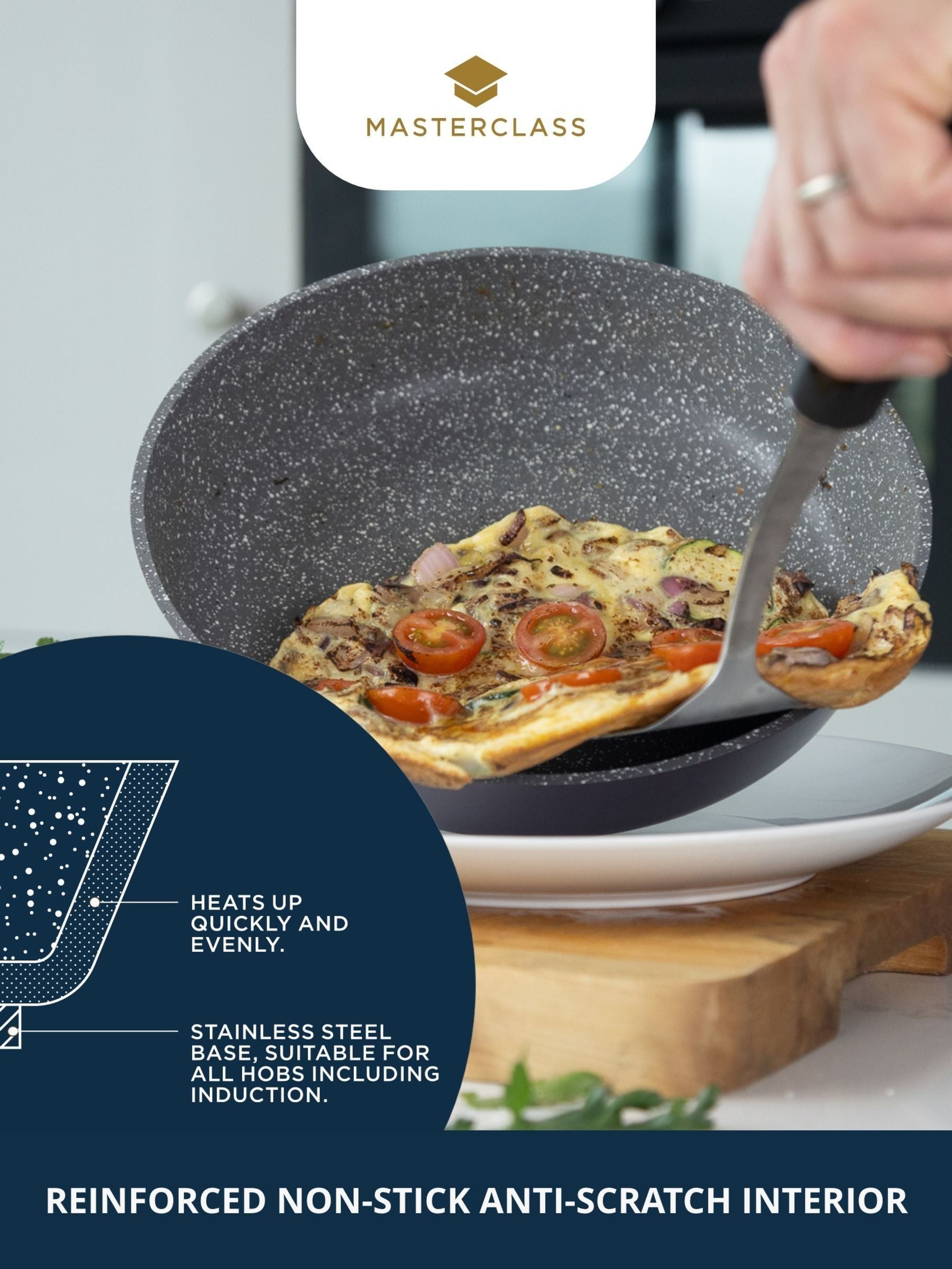 MasterClass purple cast aluminium frying pan 26cm, UK version