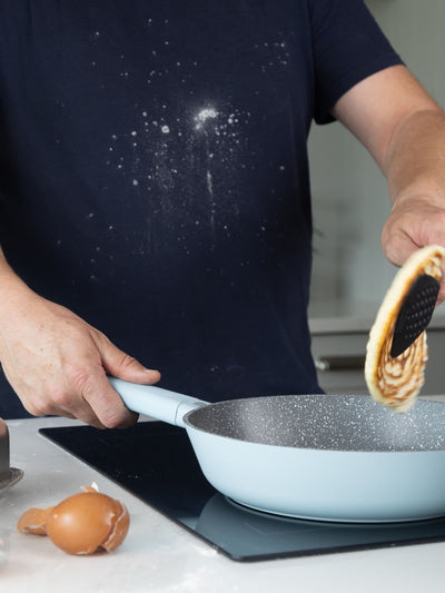 Next MasterClass Blue Cast Aluminium Frying Pan with Stainless Steel Induction Base 26cm- Buy online at McGrocer