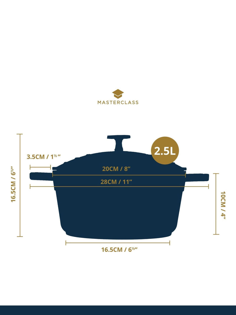 MasterClass blue casserole dish 2.5L - British product