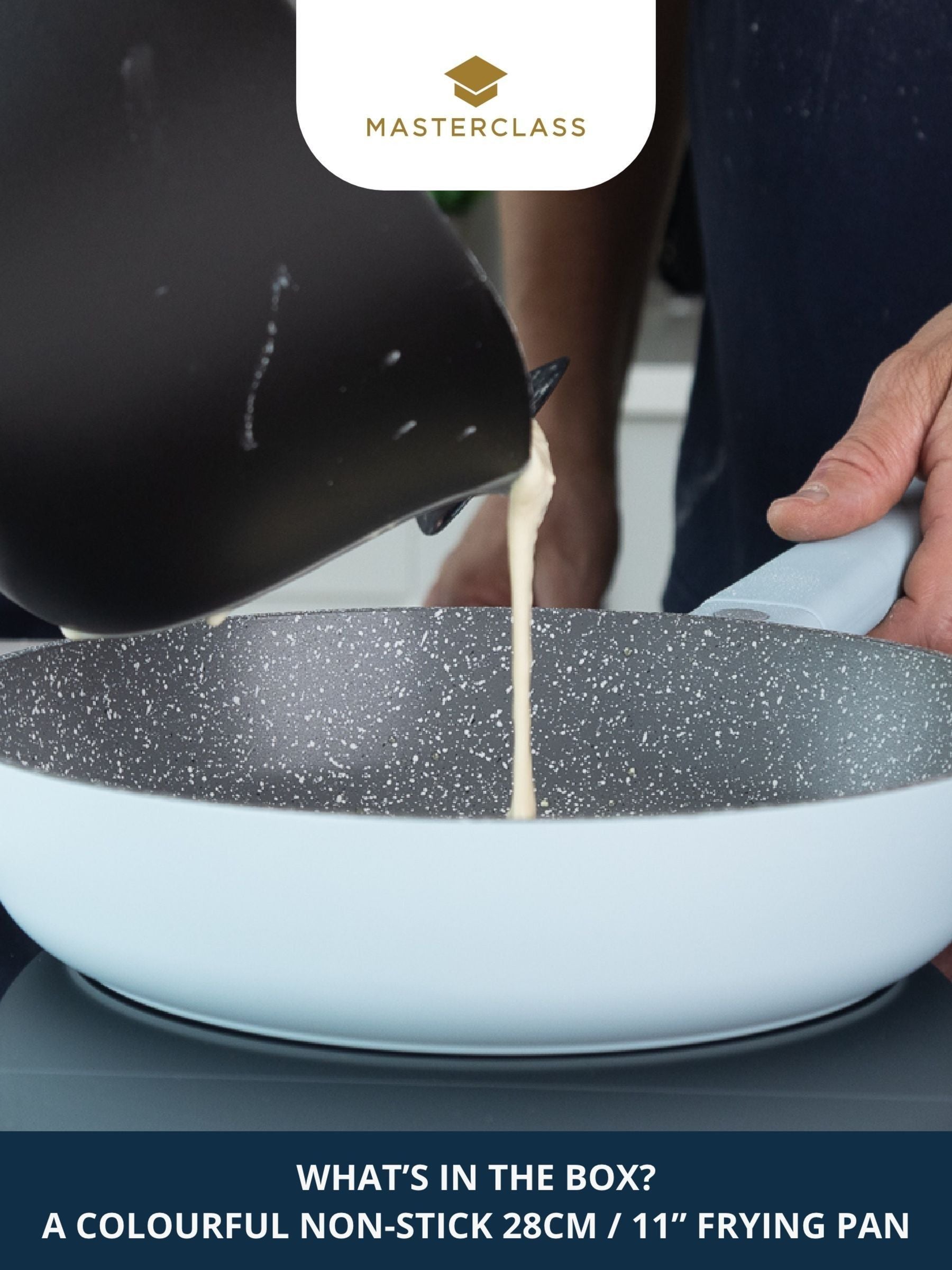 MasterClass blue cast aluminium frying pan 28cm, UK version