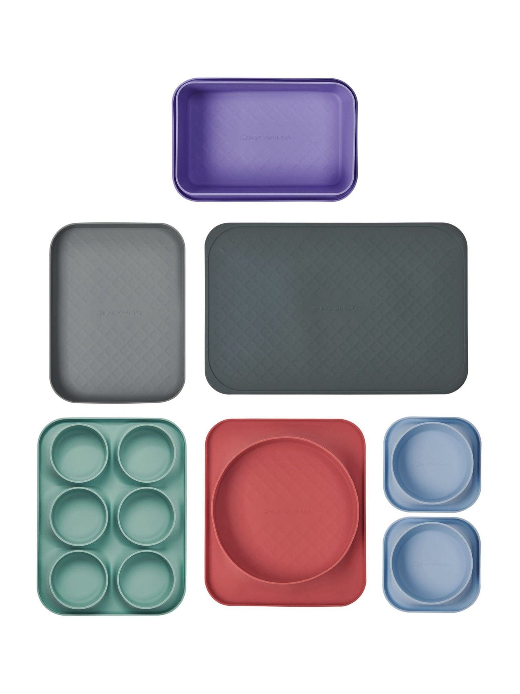 MasterClass multicolour silicone bakeware set 7 piece, imported from the UK