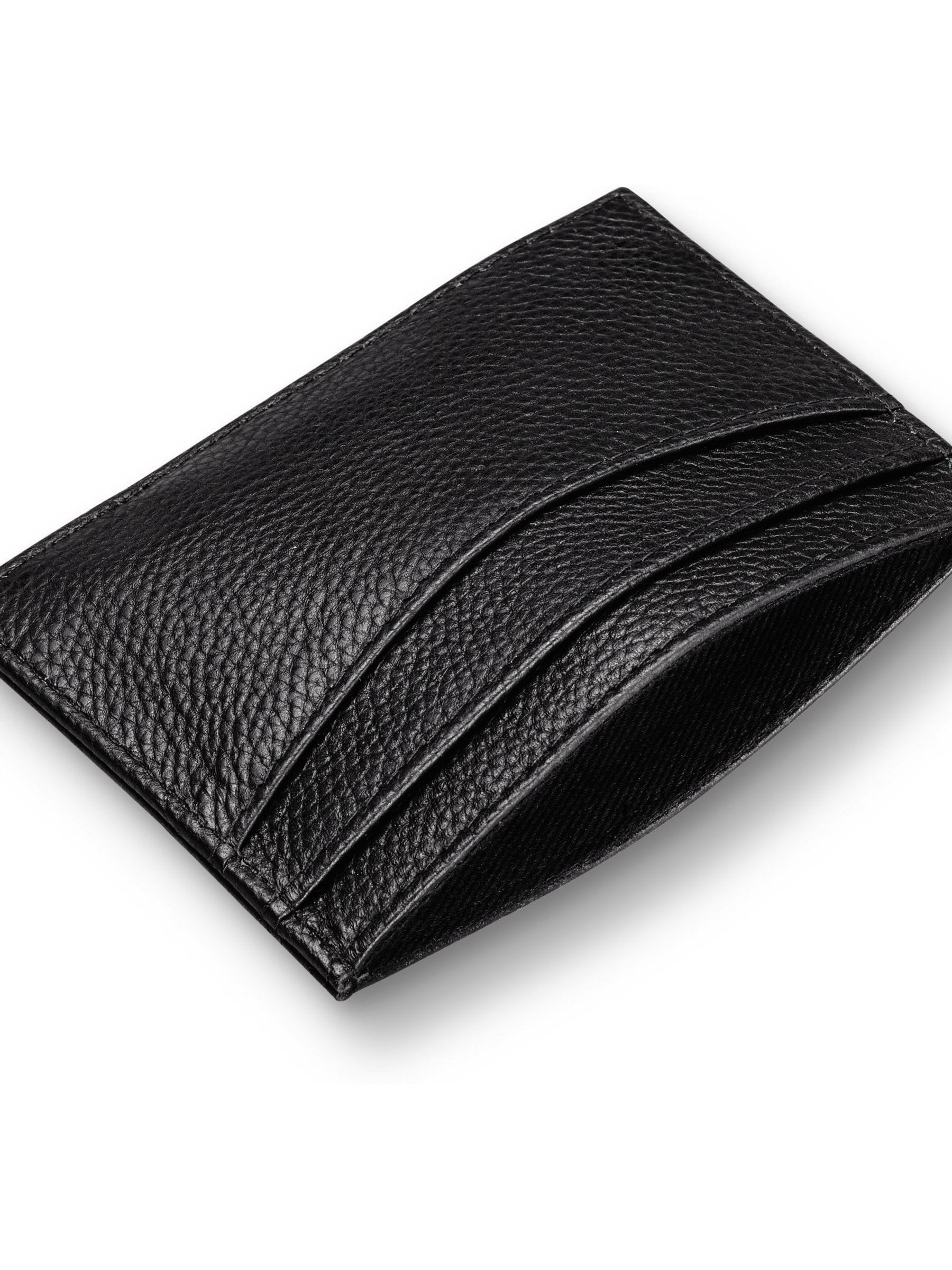Charles Tyrwhitt black grain leather card holder, UK version