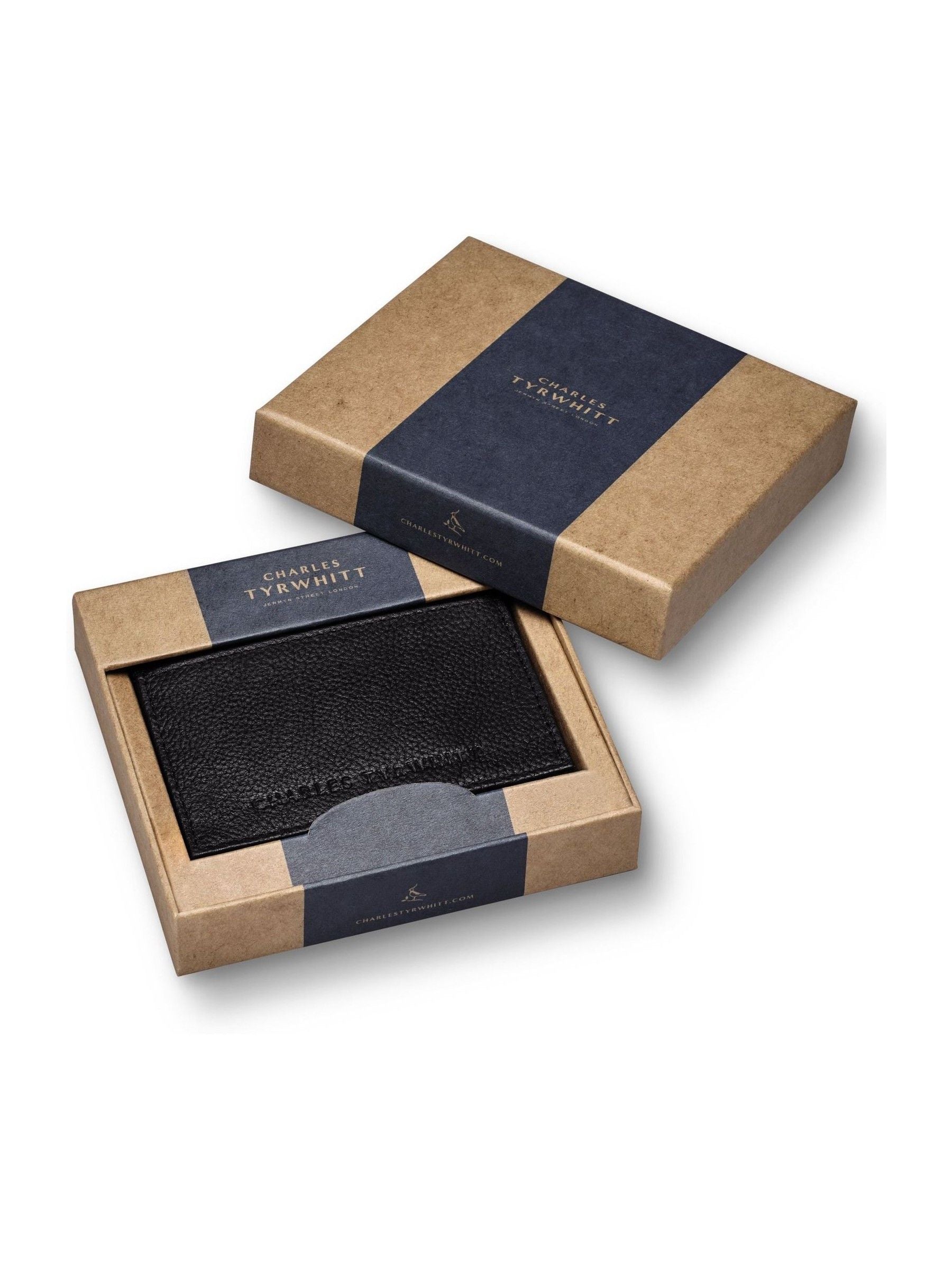 Charles Tyrwhitt black grain leather card holder, UK version