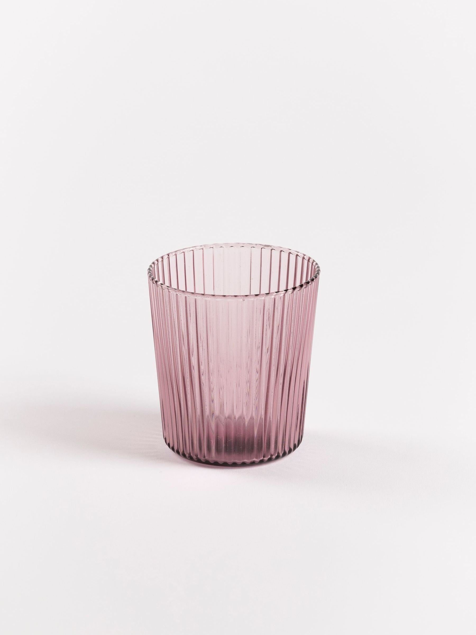 Paveau Set of 6 Green Cable Ribbed Water Glasses