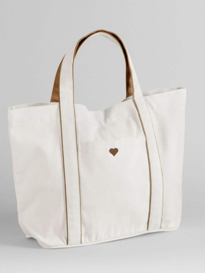 Koko Blossom personalised caramel heart beach bag - British product