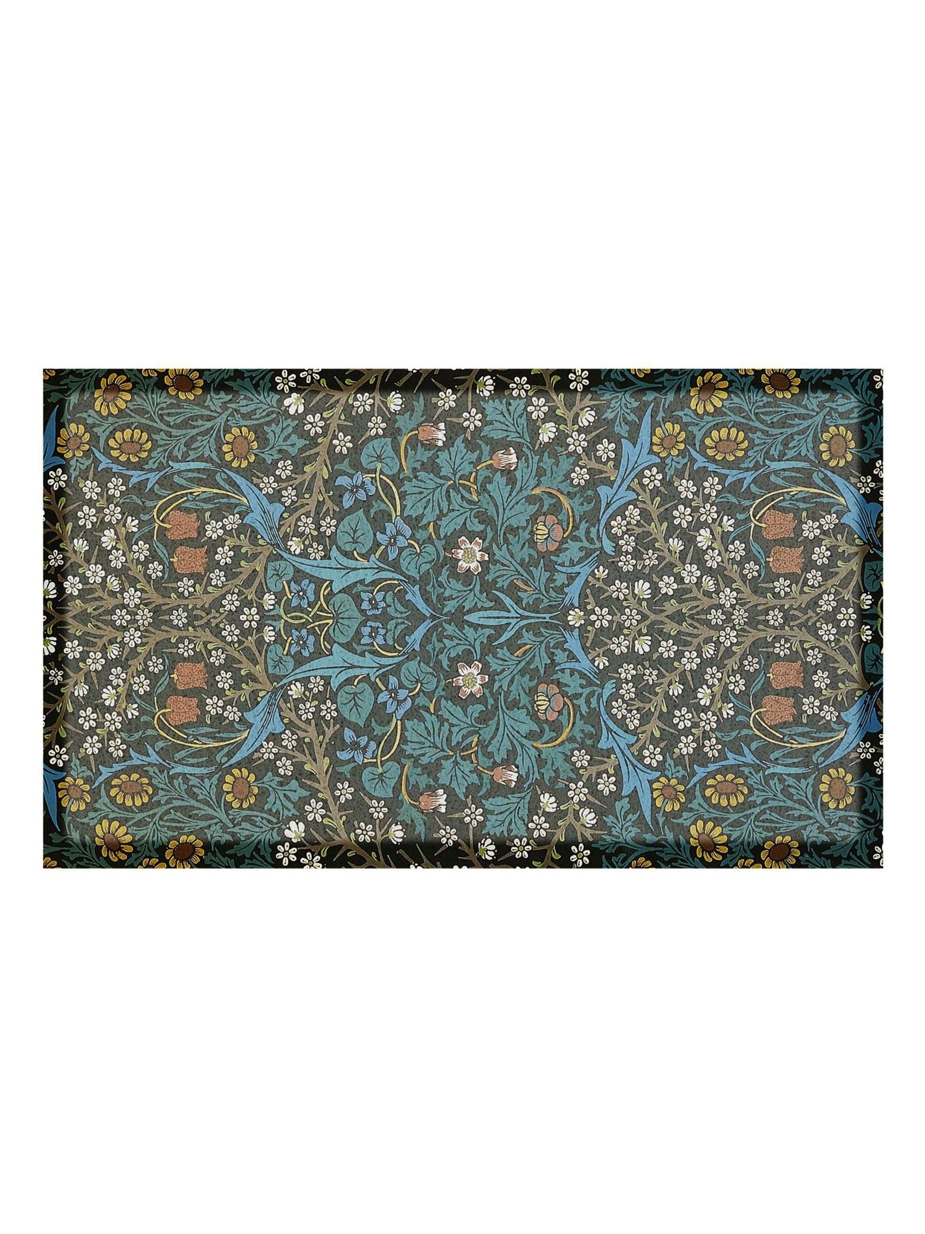 Artsy Mats doormat Black William Morris Tulips, UK version