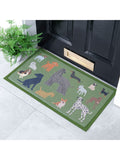 Artsy Mats green dog breeds doormat 70x40cm (British brand)