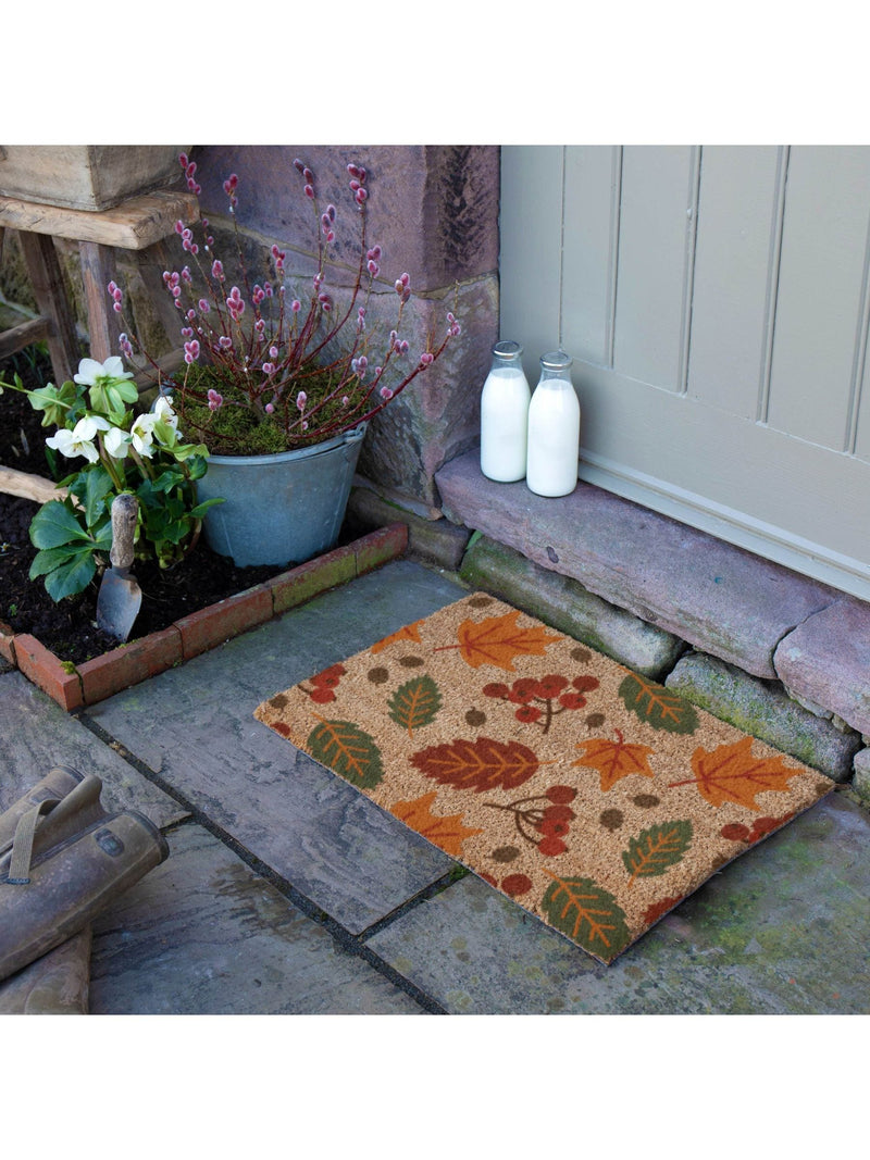 Artsy Mats brown autumn leaves doormat 60x40cm (British brand)