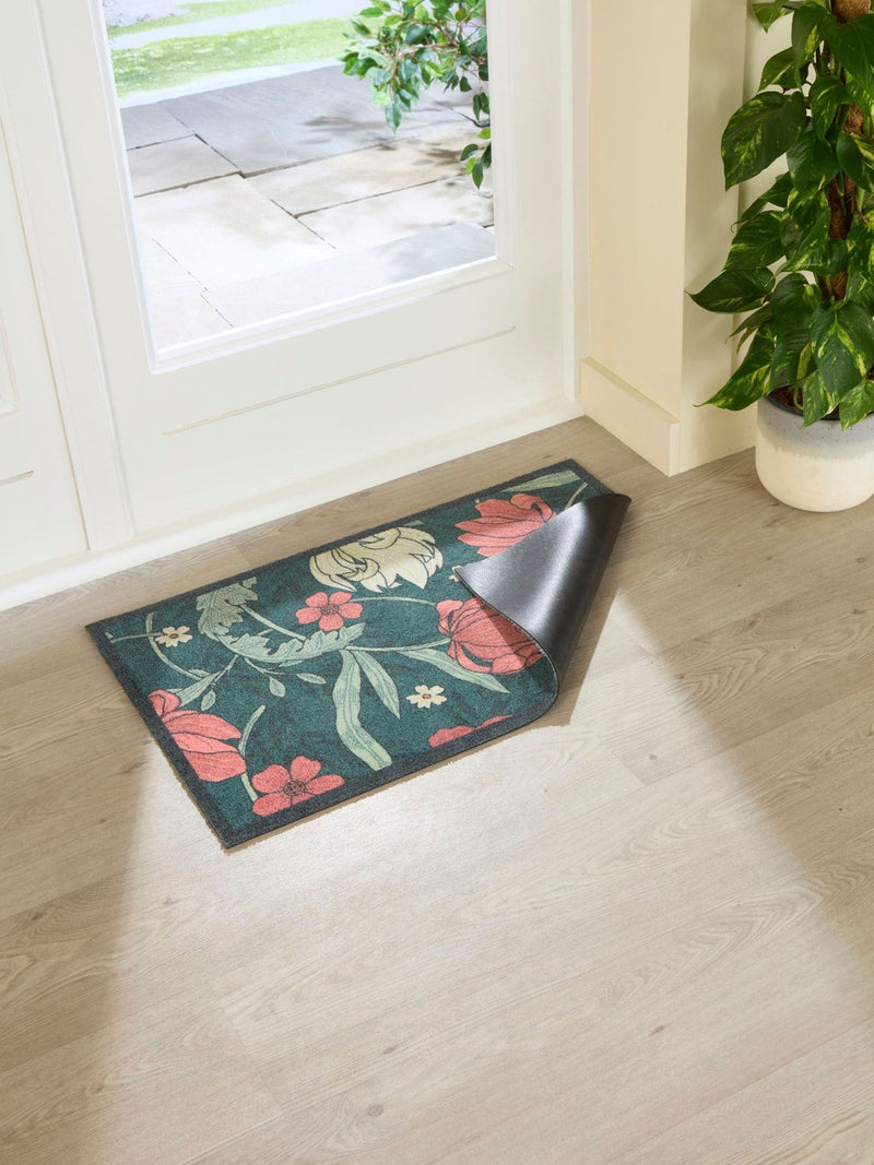Artsy Mats William Morris green rose doormat 80x50 cm, UK version