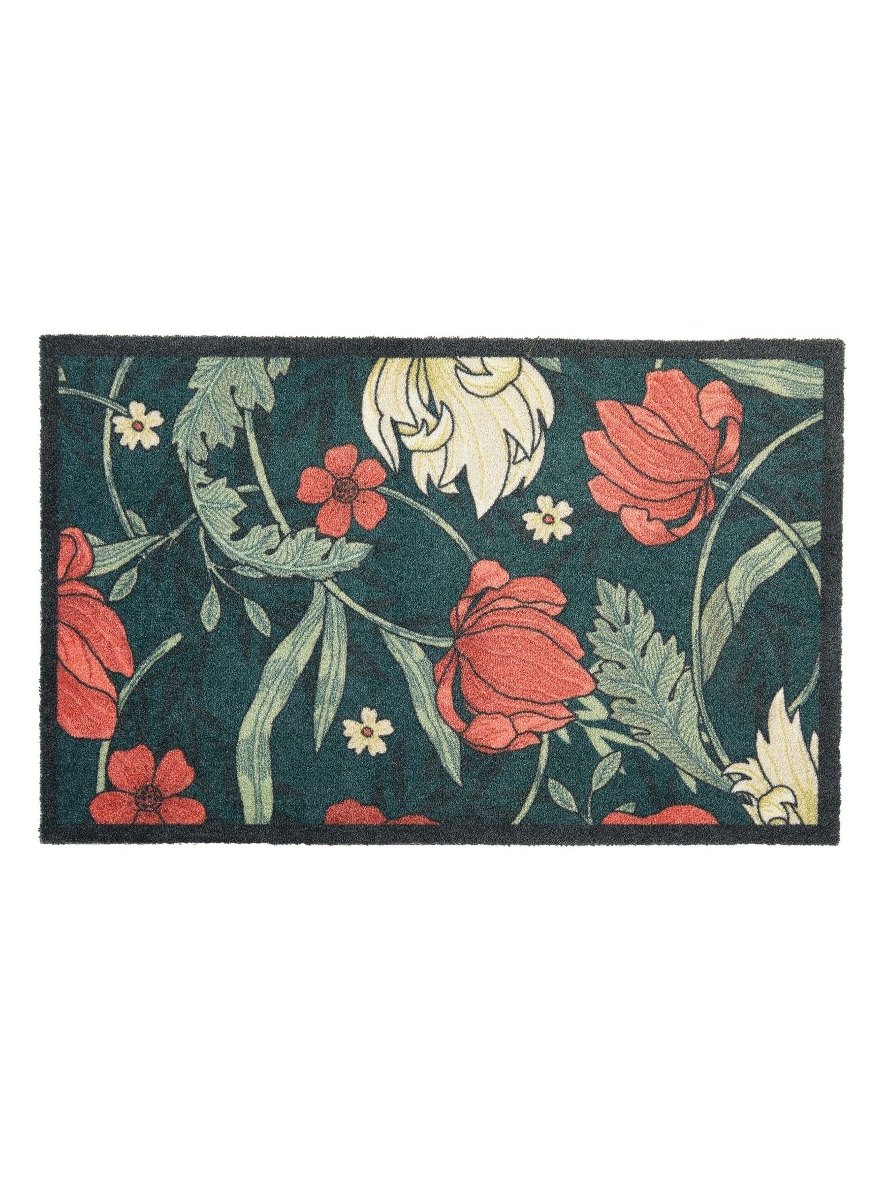 Artsy Mats William Morris green rose doormat 80x50 cm, UK version