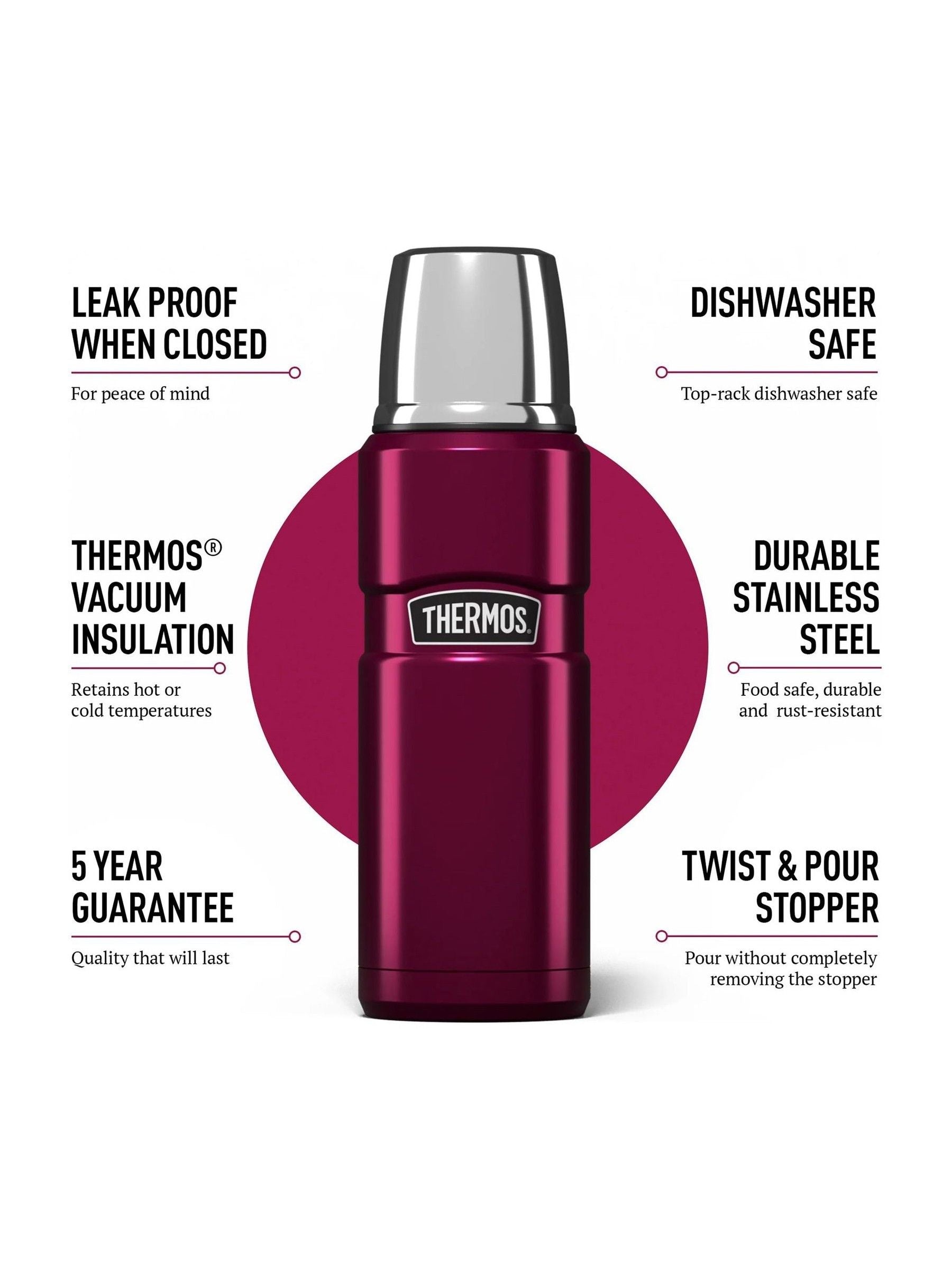 Thermos Stainless King flask 470ml (British brand)