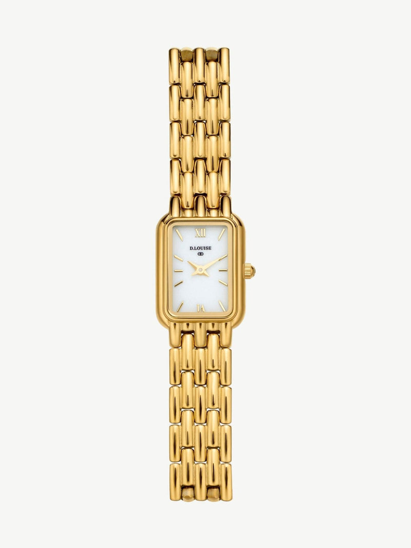 D.LOUISE gold tone classic linked watch 28mm (British brand)
