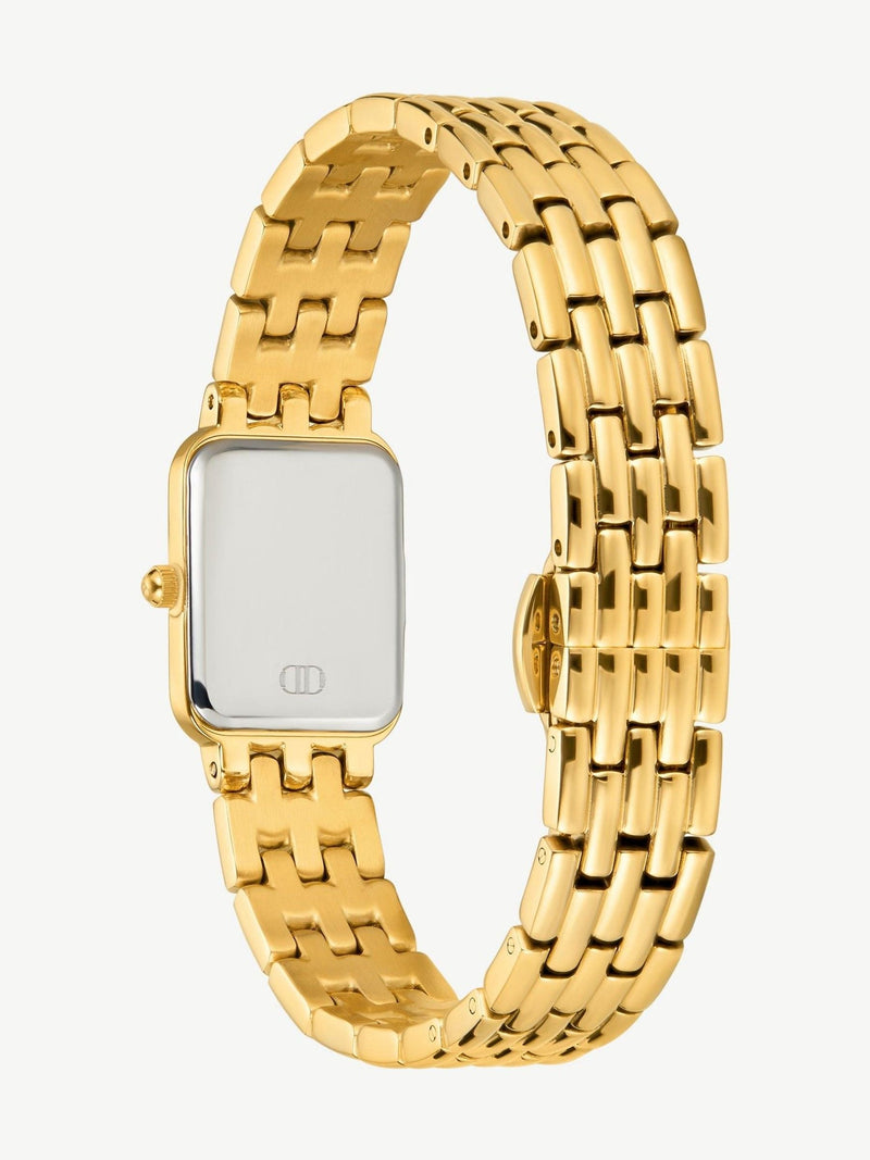 D.LOUISE gold tone classic linked watch 28mm (British brand)