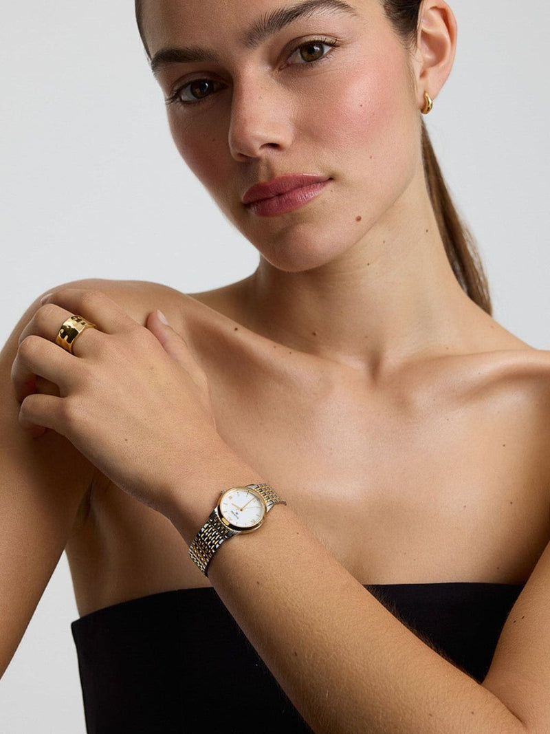 D.LOUISE gold tone watch with bi-metal design - British product