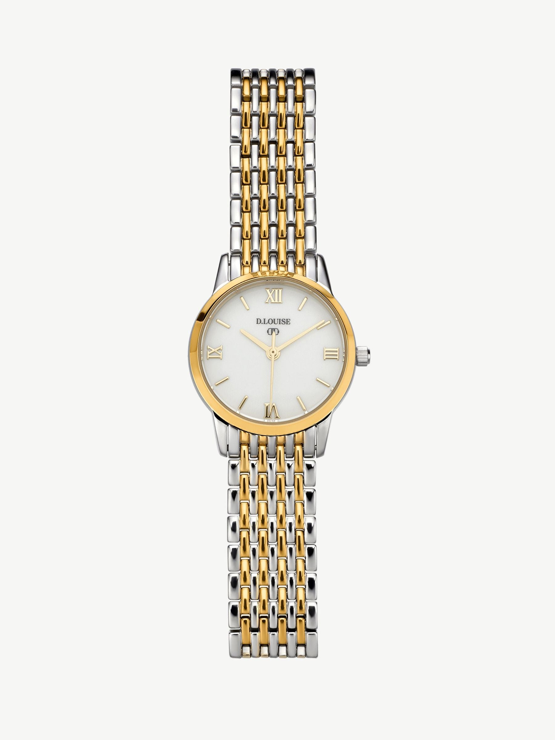 D.LOUISE gold tone watch with bi-metal design - British product
