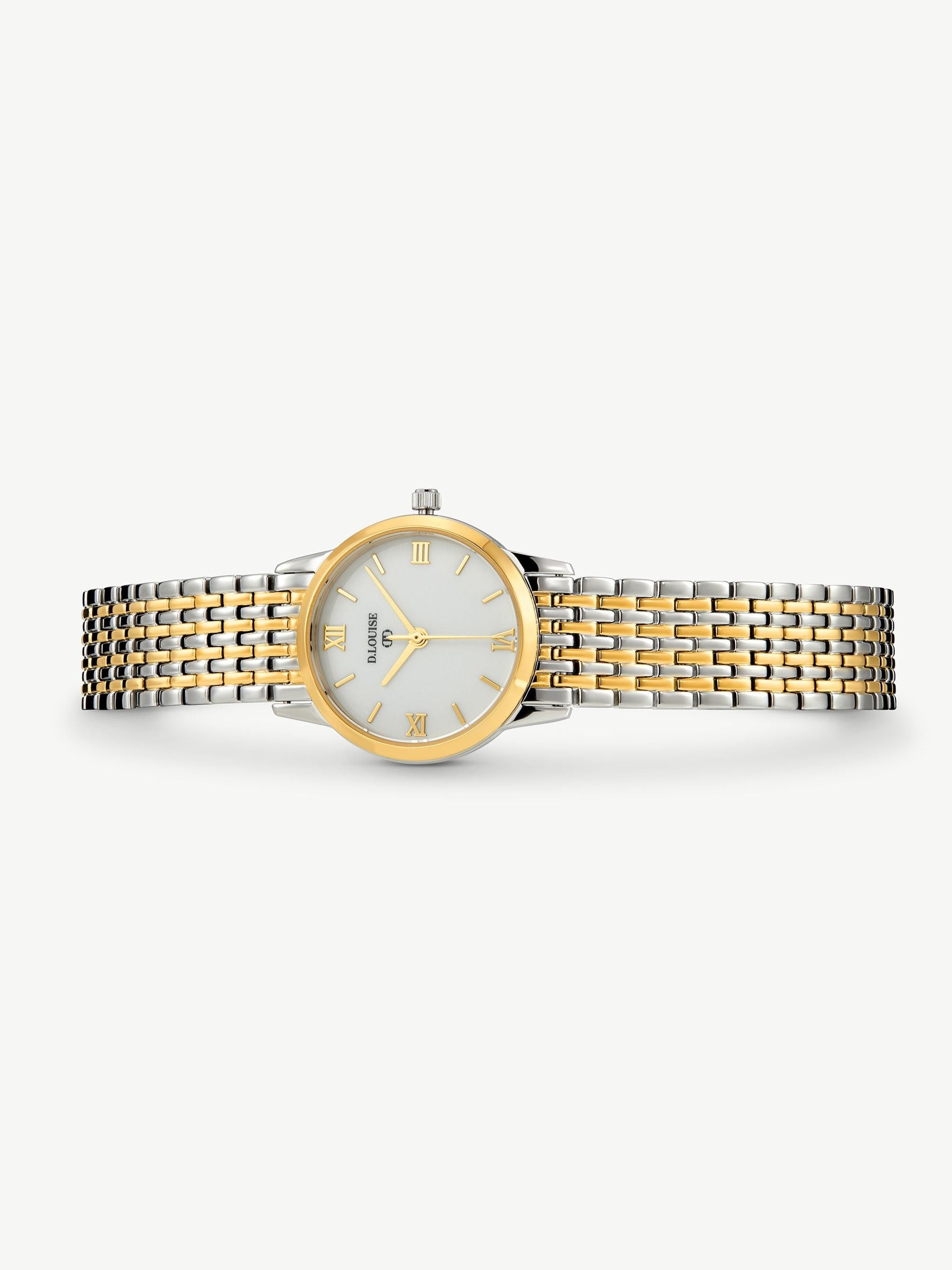 D.LOUISE gold tone watch with bi-metal design - British product