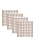 Yard Natural Barton Check cotton towel, gingham design - British product