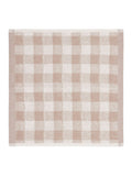 Yard Natural Barton Check cotton towel, gingham design - British product