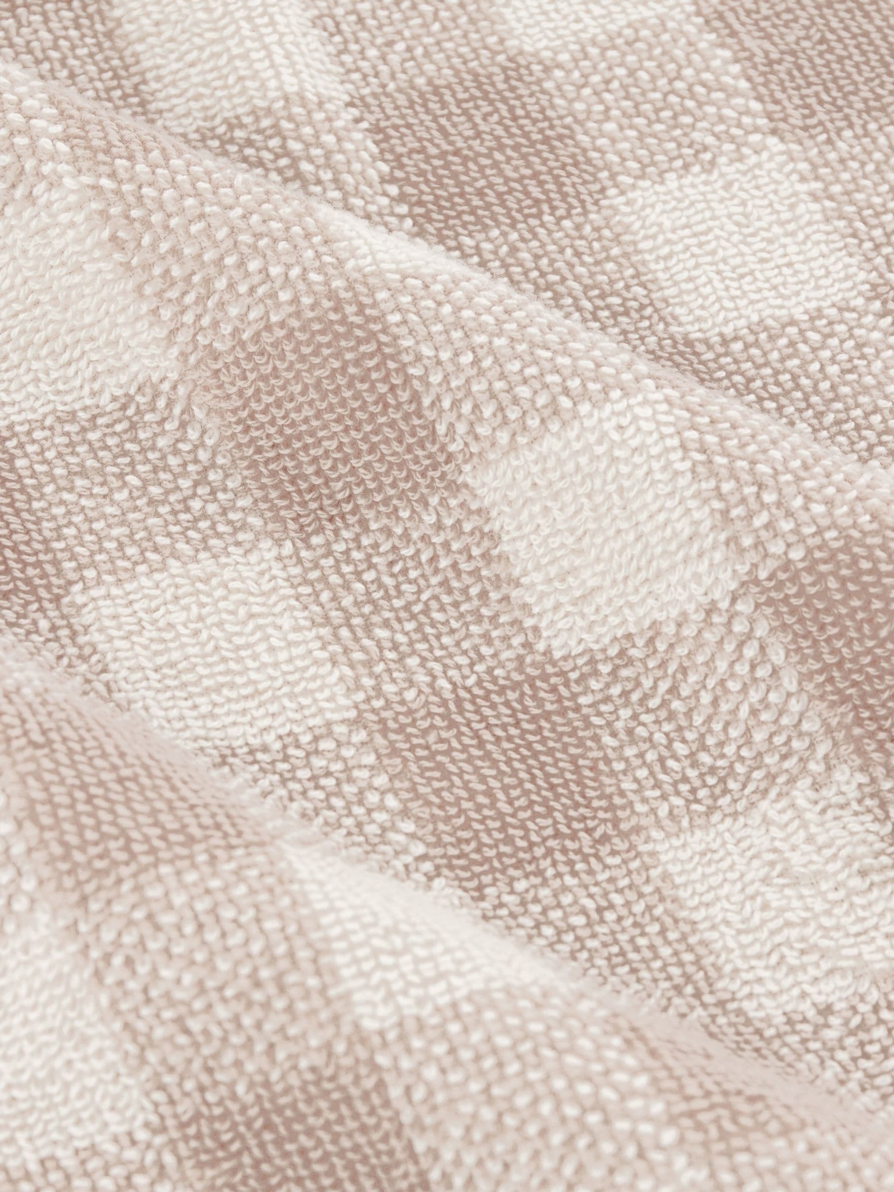 Yard Natural Barton Check cotton towel, gingham design - British product