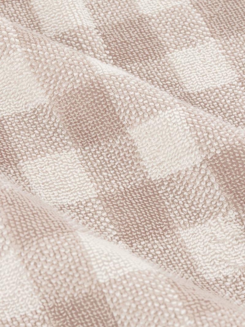 Yard Natural Barton Check cotton towel, gingham design - British product