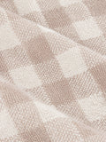 Yard Natural Barton Check cotton towel, gingham design - British product
