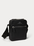Polo Ralph Lauren black pebbled leather small cross-body bag, imported from the UK