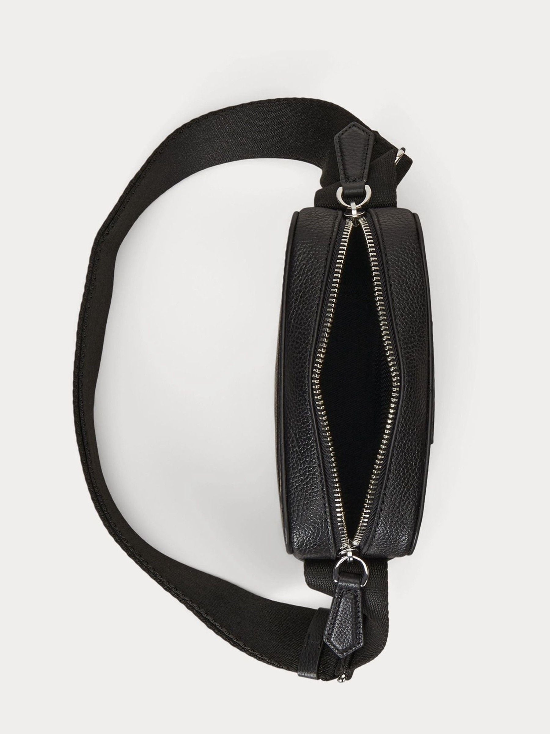 Polo Ralph Lauren black pebbled leather small cross-body bag, imported from the UK