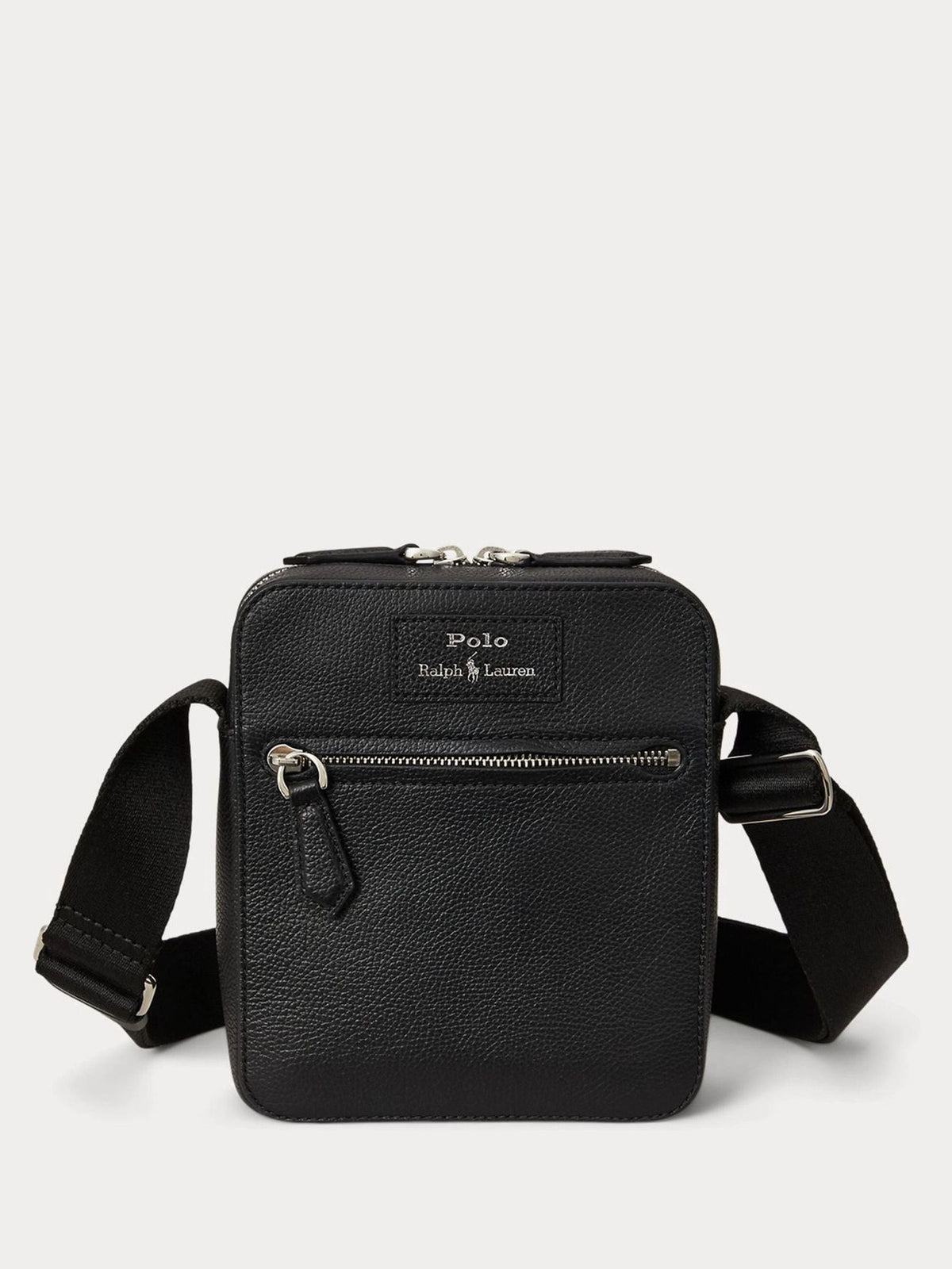 Polo Ralph Lauren black pebbled leather small cross-body bag, imported from the UK
