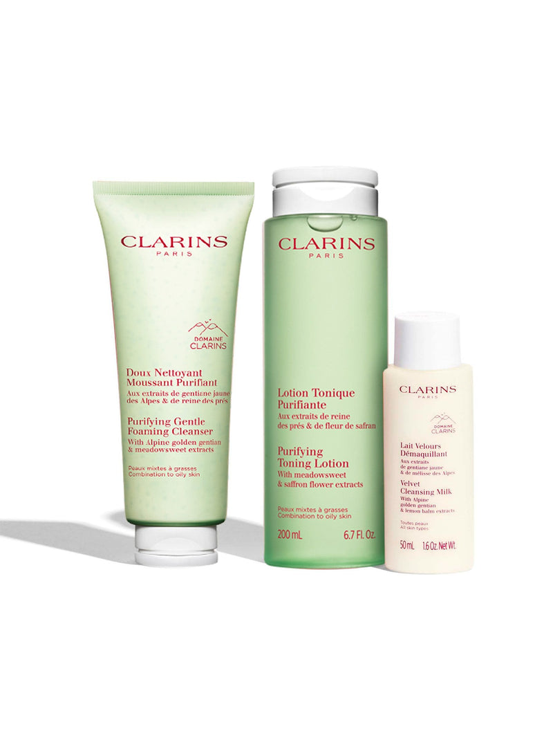 Clarins combination to oily skin cleansing set, UK version
