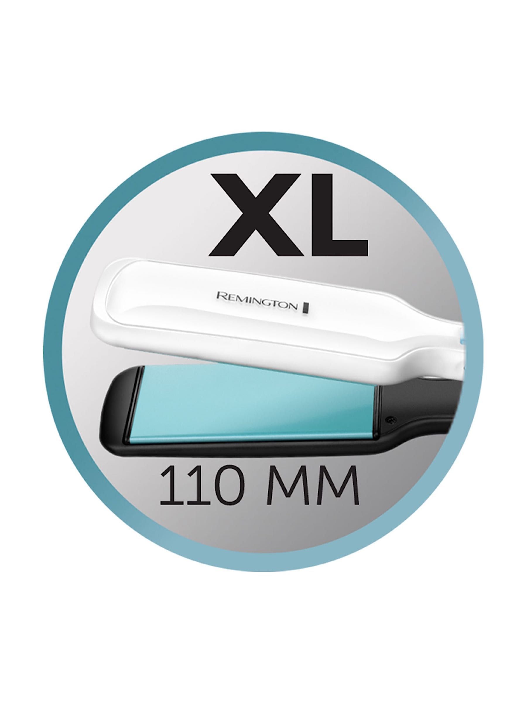 Remington Shine Therapy wide white straightener, UK version