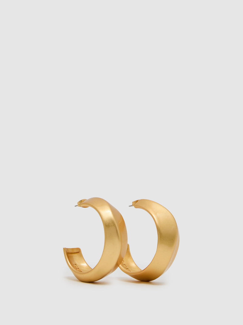 Reiss gold tone Tara twist hoop earrings 4cm - British product