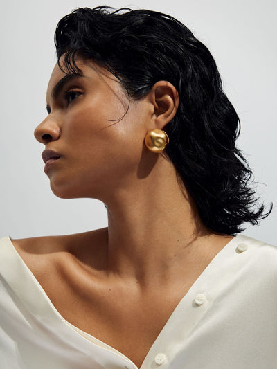 Next Reiss Gold Tone Tiara Contoured Ball Earrings- Buy online at McGrocer