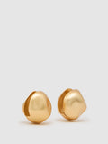 Reiss gold tone contoured ball earrings (British brand)