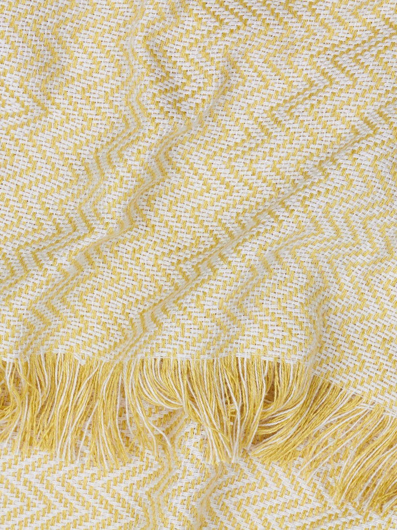 Wylder yellow Wisley woven throw 130x180 cm, imported from the UK