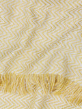 Wylder yellow Wisley woven throw 130x180 cm, imported from the UK