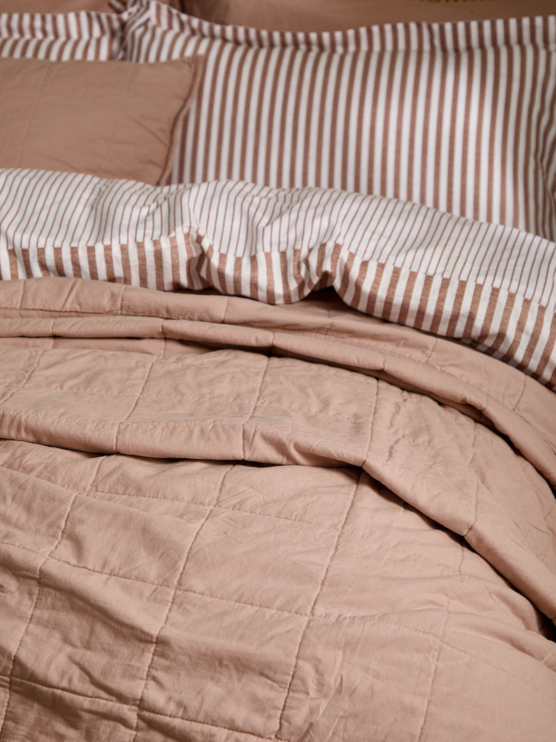 Yard Cotta Hebden stonewashed cotton bedspread, UK version
