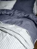 Yard Hebden stripe stonewashed cotton bedspread - British product