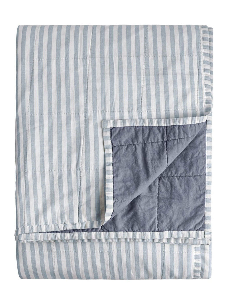 Yard Hebden stripe stonewashed cotton bedspread - British product