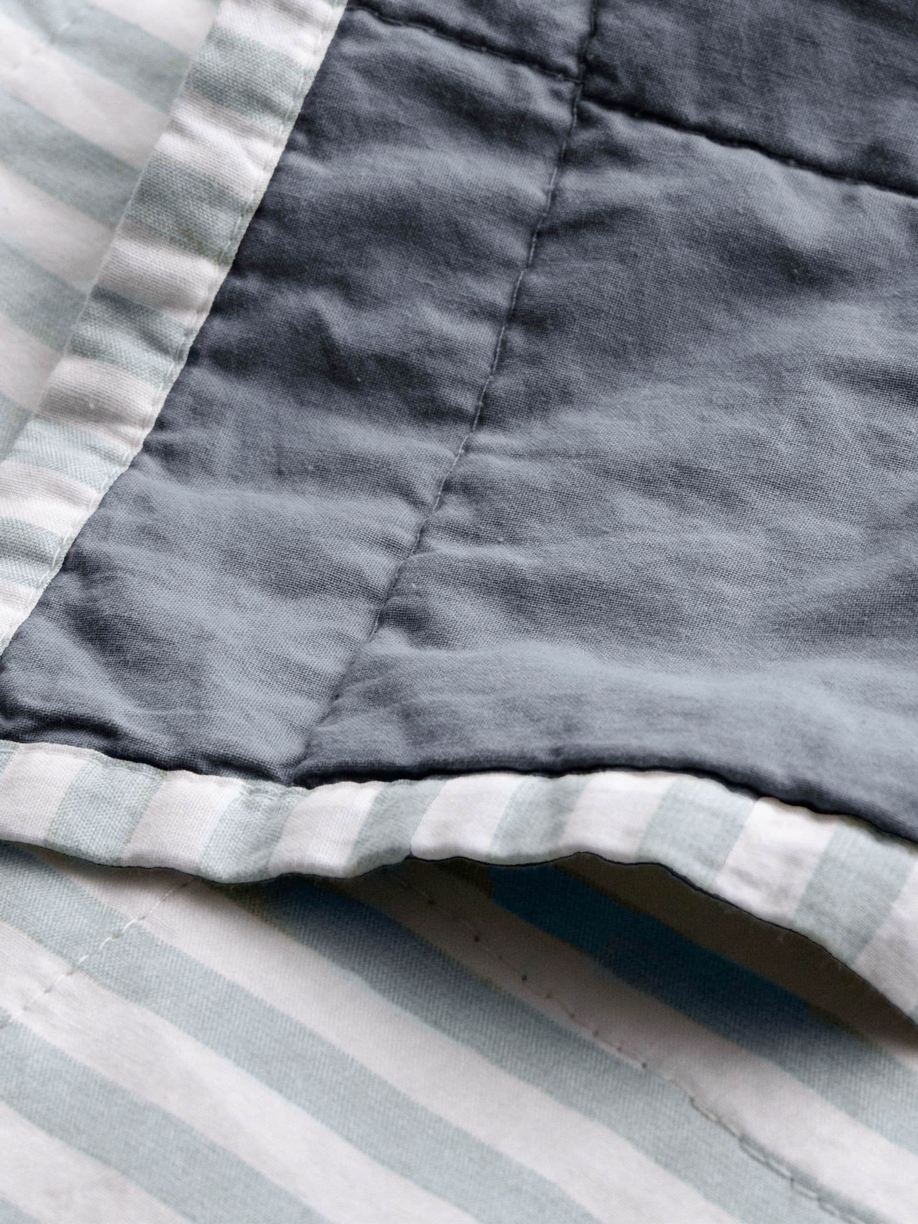 Yard Hebden stripe stonewashed cotton bedspread - British product