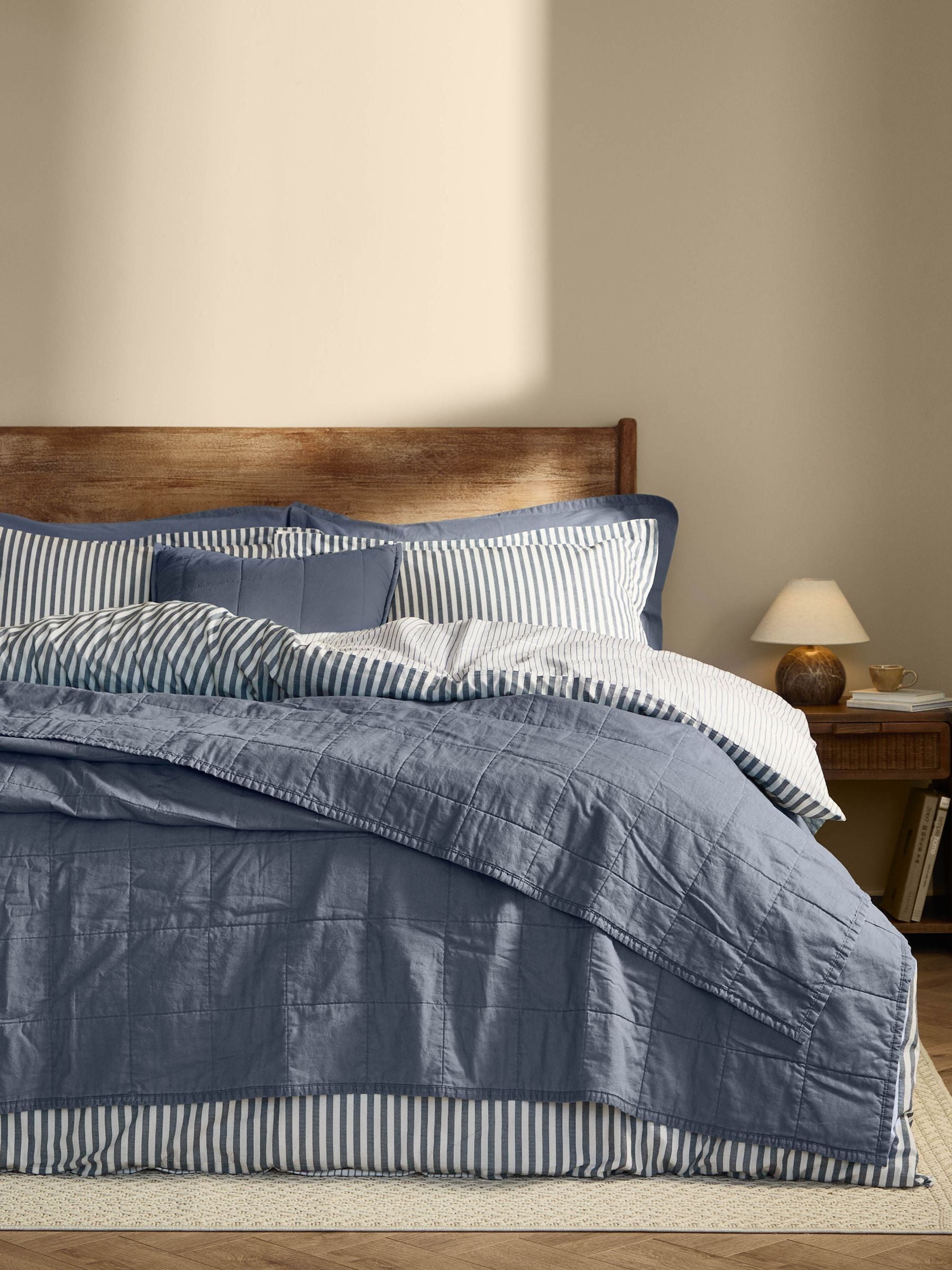 Yard Denim Hebden Stonewashed Cotton Bedspread