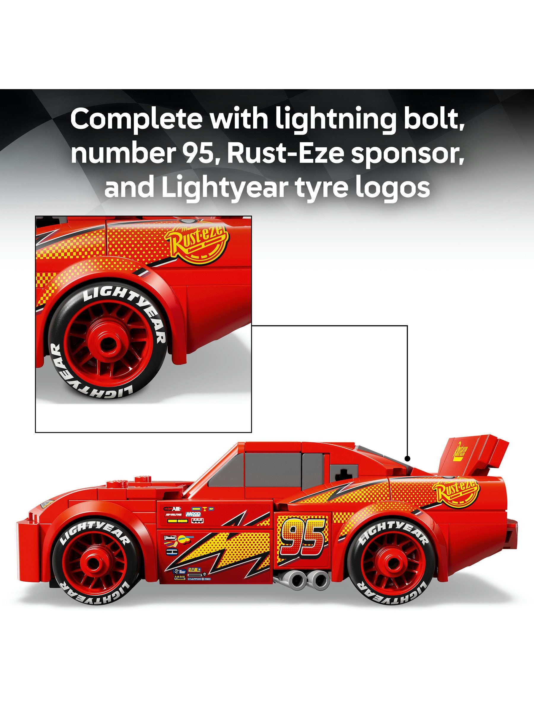 LEGO Speed Champions Lightning McQueen building set, imported from the UK