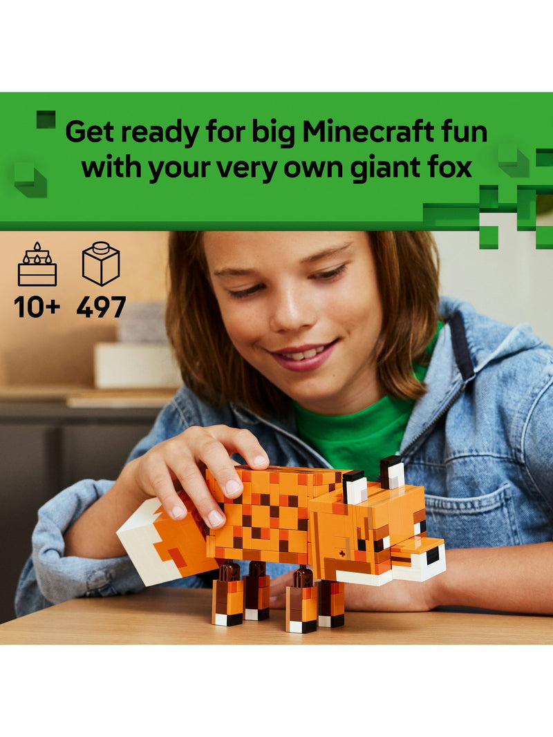LEGO Minecraft Fox posable building toy figure, UK version