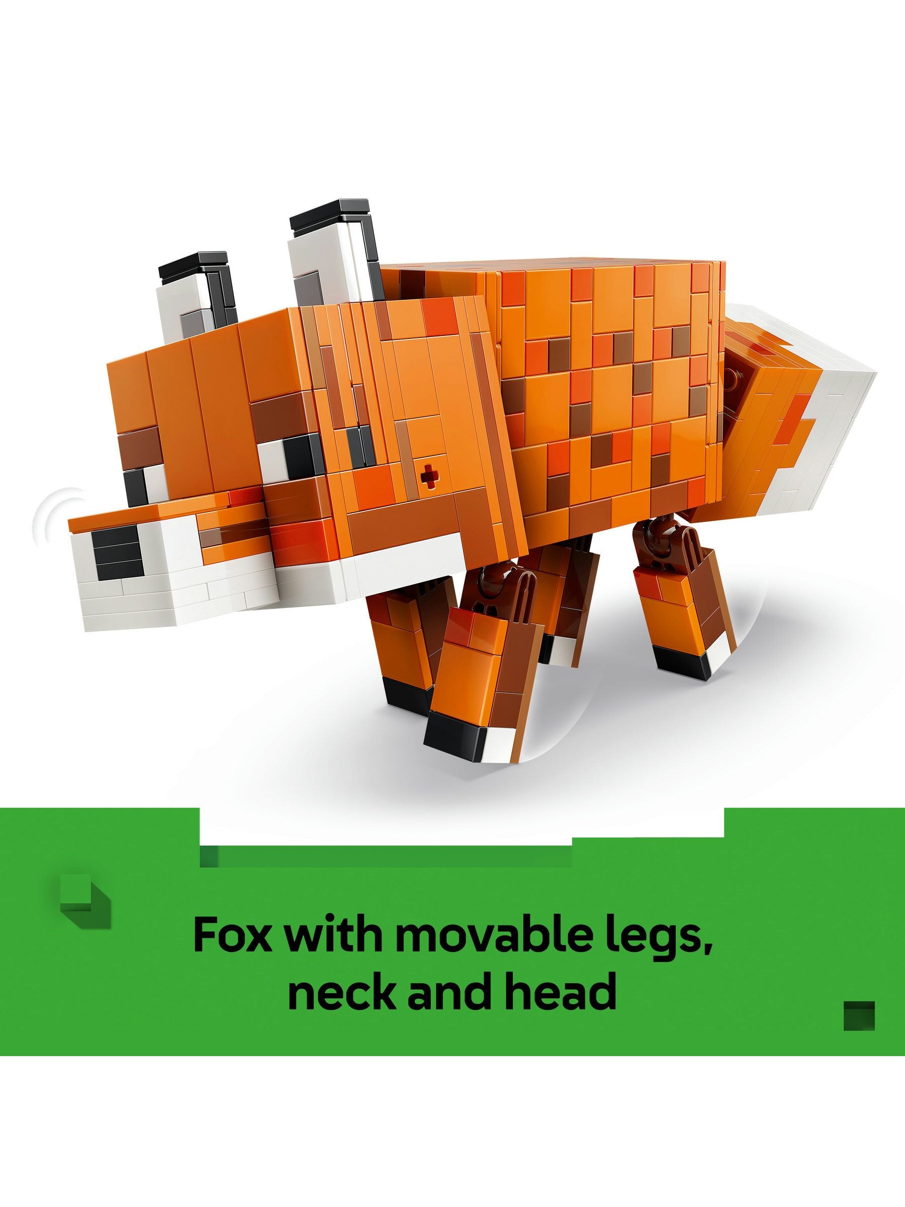 LEGO Minecraft Fox posable building toy figure, UK version