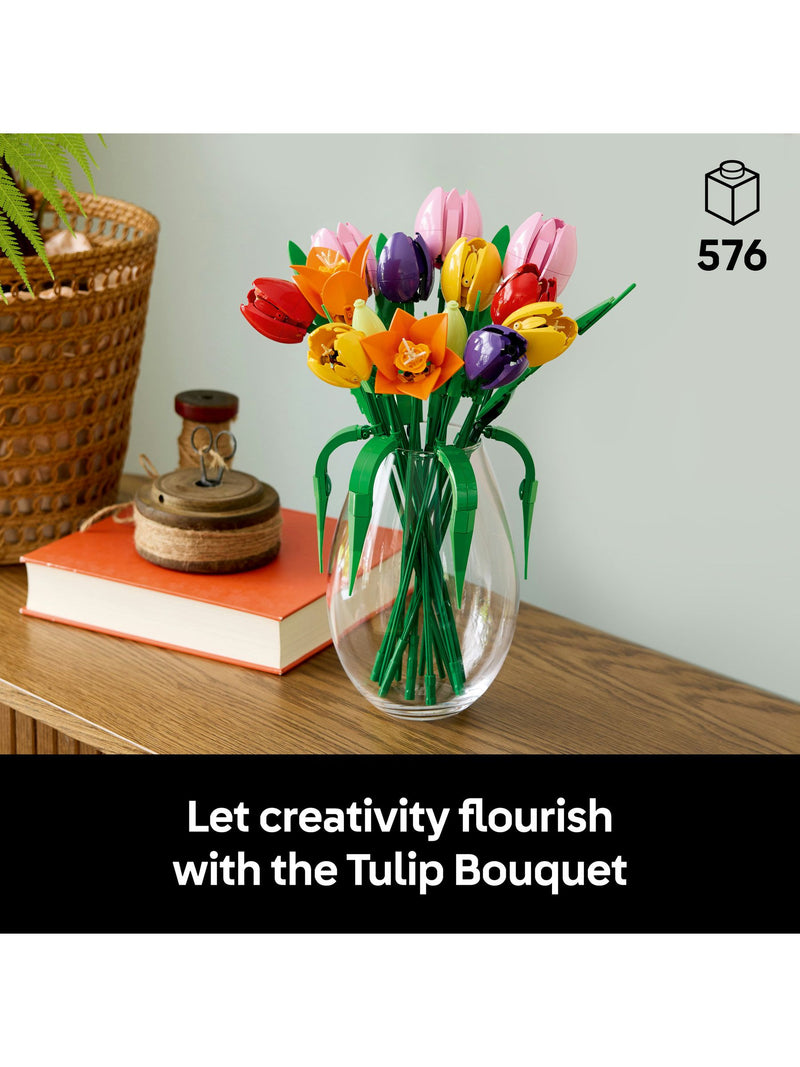 LEGO Botanicals tulip bouquet building set, imported from the UK
