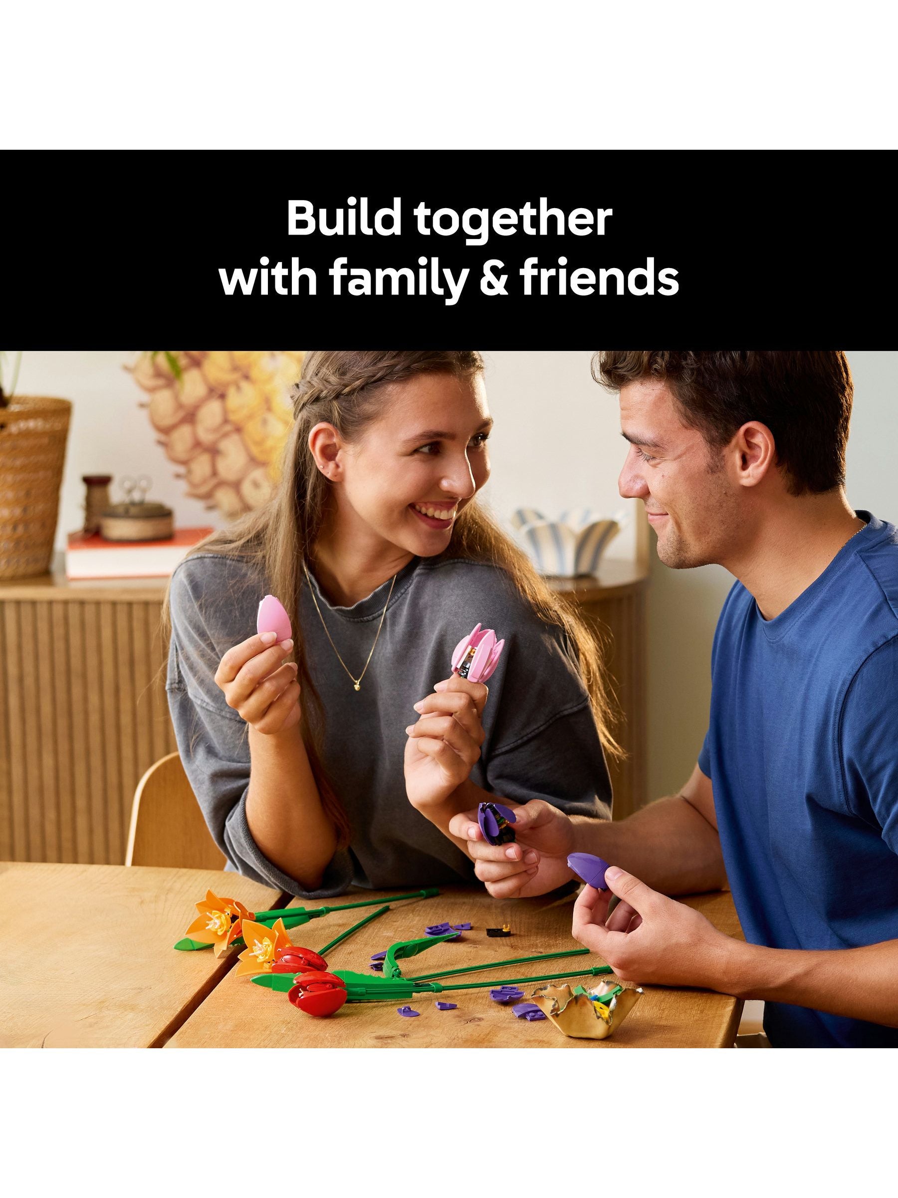 LEGO Botanicals tulip bouquet building set, imported from the UK
