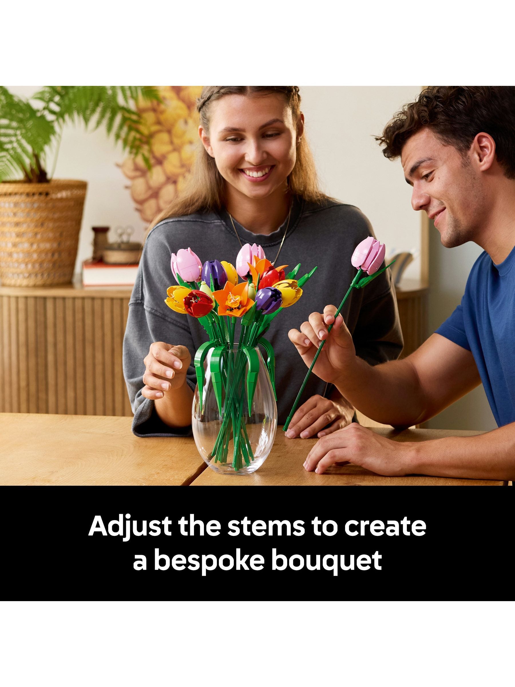 LEGO Botanicals tulip bouquet building set, imported from the UK