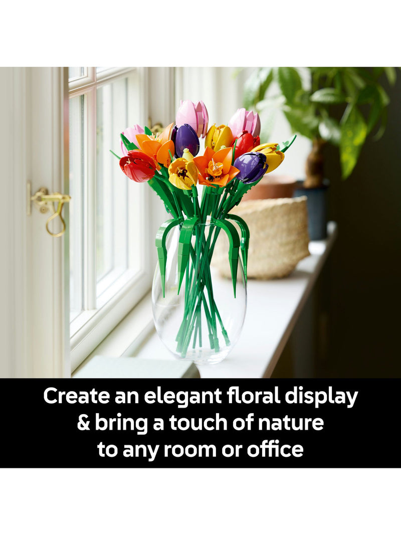 LEGO Botanicals tulip bouquet building set, imported from the UK